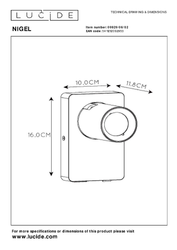 Спот Lucide Nigel 09929/06/02 изображение в интернет-магазине Cramer Light фото 5