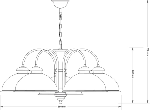 Подвесная люстра Kutek Lido LID-ZW-5 (P) изображение в интернет-магазине Cramer Light фото 2