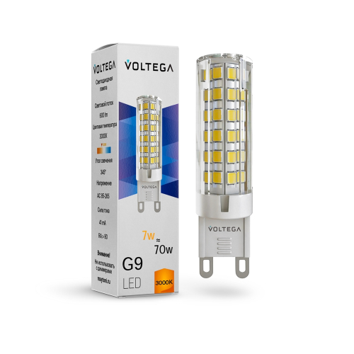 Светодиодная лампа Voltega Simple Capsule 7W 3000K G9 7187 изображение в интернет-магазине Cramer Light фото 2