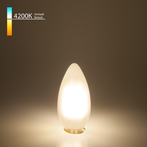 Лампа светодиодная филаментная Elektrostandard E14 7W 4200K матовая 4690389041419 изображение в интернет-магазине Cramer Light фото 2
