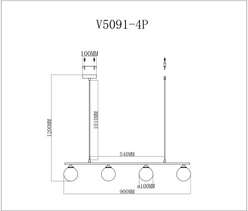 Подвесная люстра Moderli Lingdal V5091-4P изображение в интернет-магазине Cramer Light фото 4