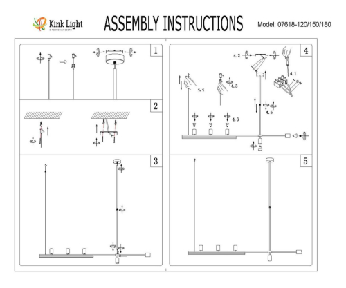 Подвесная люстра Kink Light Рия S07618-180,36 изображение в интернет-магазине Cramer Light фото 3