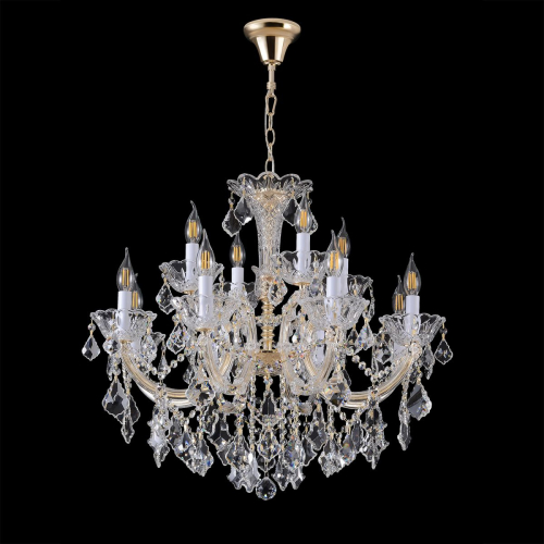 Подвесная люстра Crystal Lux CRISTELLE SP8+4 GOLD изображение в интернет-магазине Cramer Light фото 6