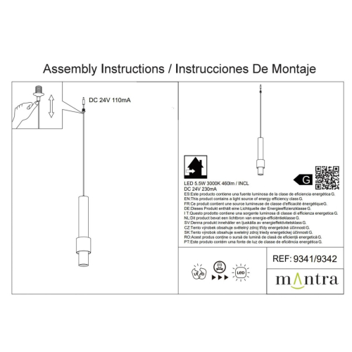 Подвесной модульный светильник без основания Mantra Clifton 9341 изображение в интернет-магазине Cramer Light фото 5