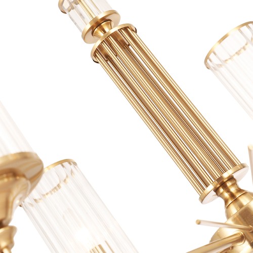 Подвесная люстра Crystal Lux GLORIA SP6 BRASS изображение в интернет-магазине Cramer Light фото 7