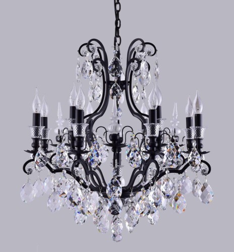 Подвесная люстра Crystal Lux Magnifico SP13 Black/Transparent изображение в интернет-магазине Cramer Light фото 2