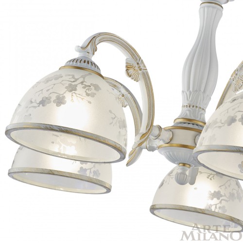 Подвесная люстра Arte Milano 349737/5 WT+G изображение в интернет-магазине Cramer Light фото 6