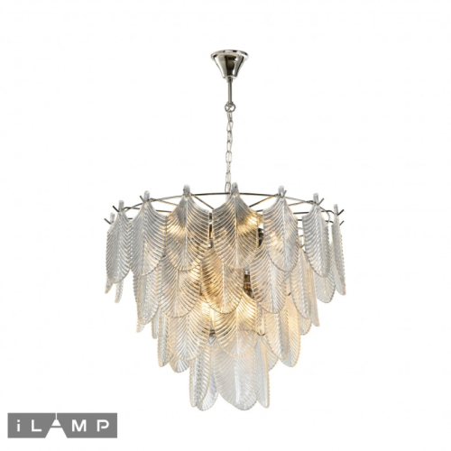 Подвесная люстра iLamp Oro P2544-12 Nickel изображение в интернет-магазине Cramer Light
