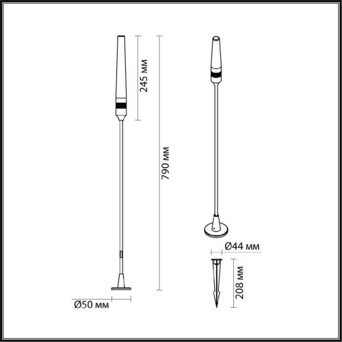 Ландшафтный светильник Odeon Light Canna 7020/4GL дополнительное фото фото 8