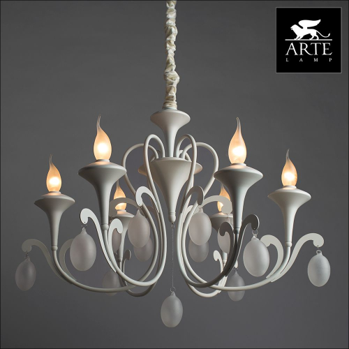 Подвесная люстра Arte Lamp Montmartre A3239LM-6WH изображение в интернет-магазине Cramer Light фото 4
