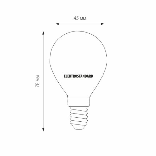 Лампа светодиодная филаментная Elektrostandard E14 6W 3300K матовая 4690389041389 изображение в интернет-магазине Cramer Light фото 3