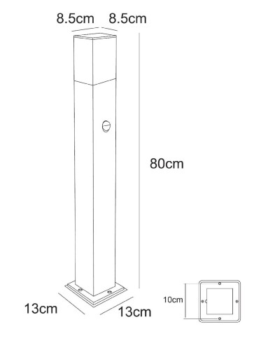 Ландшафтный светильник Arte Lamp Plate A3711FN-1BK дополнительное фото фото 4