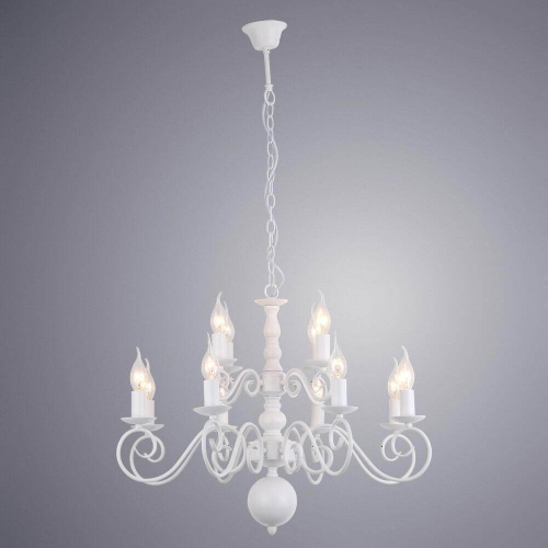 Подвесная люстра Arte Lamp A1129LM-12WH изображение в интернет-магазине Cramer Light фото 4