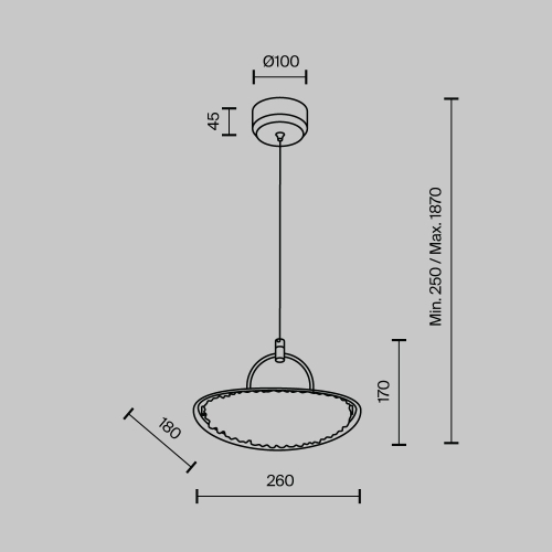 Подвесной светильник Modestyle MS.2326.1 BK изображение в интернет-магазине Cramer Light фото 3