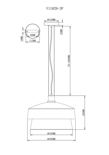 Подвесной светильник Moderli Takoma V11829-3P изображение в интернет-магазине Cramer Light фото 7