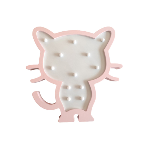 Светодиодный ночник Apeyron Котенок теплый белый 2хААА МДФ 12-173 изображение в интернет-магазине Cramer Light