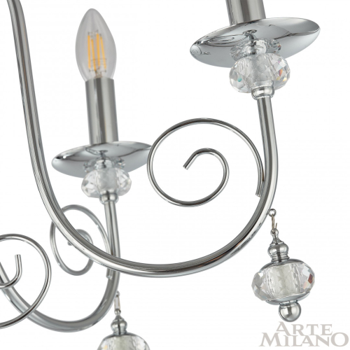 Подвесная люстра Arte Milano 346109/6 CR изображение в интернет-магазине Cramer Light фото 7
