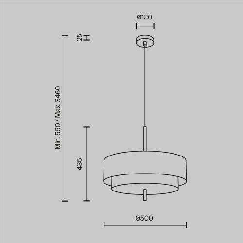 Подвесная люстра Maytoni Bergamo MOD613PL-05GR1 изображение в интернет-магазине Cramer Light фото 6