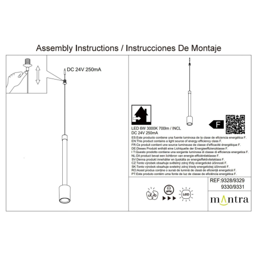 Подвесной модульный светильник без основания Mantra Fugaz 9329 изображение в интернет-магазине Cramer Light фото 6