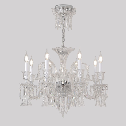 Подвесная люстра Crystal Lux VERSAILLES SP8 CHROME изображение в интернет-магазине Cramer Light фото 7
