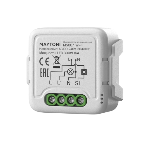 Wi-Fi выключатель одноканальный Maytoni Lighting control MS007 изображение в интернет-магазине Cramer Light