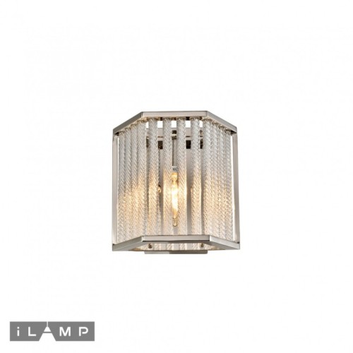 Настенный светильник iLamp Rich W9509-1 Nickel изображение в интернет-магазине Cramer Light