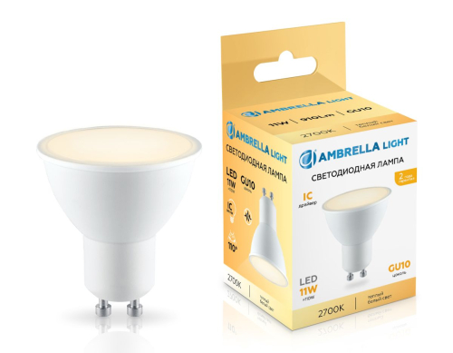 Светодиодная лампа Ambrella Light Bulbing GU10 11W 2700K 181103 изображение в интернет-магазине Cramer Light фото 3