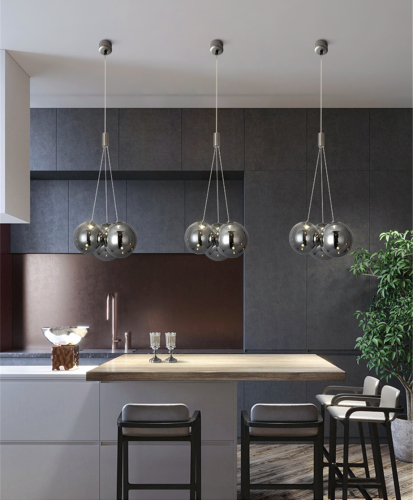 Подвесной светильник Delight Collection 19152 19152P/3 silver изображение в интернет-магазине Cramer Light фото 2