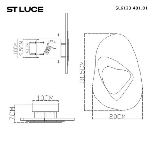 Настенный светильник ST Luce Muse SL6123.401.01 изображение в интернет-магазине Cramer Light фото 6