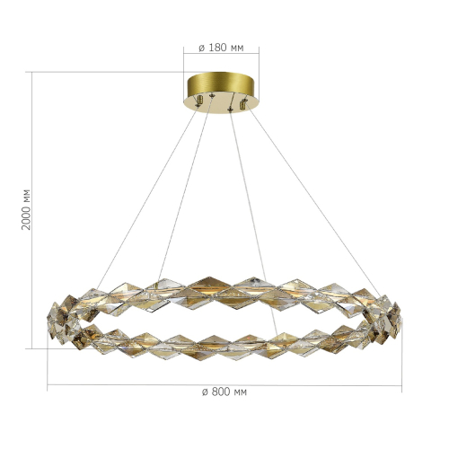 Подвесная люстра ST Luce Diamanta SL6009.213.01 изображение в интернет-магазине Cramer Light фото 4