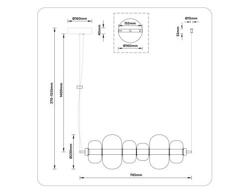 Подвесная люстра Ambrella Light High Light Modern LH11072 изображение в интернет-магазине Cramer Light фото 6