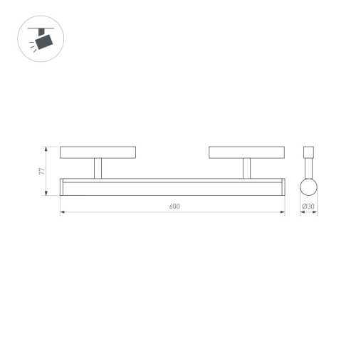Трековый светильник Arlight Mag-Orient-Tube-Corner-L600-20W Day4000 037348 изображение в интернет-магазине Cramer Light фото 3