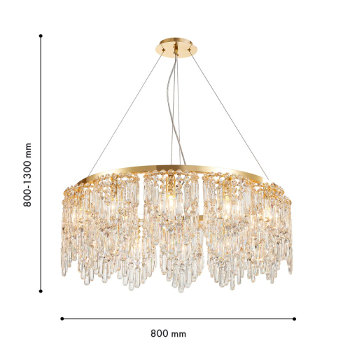 Подвесная люстра Favourite Diadem 4724-12P изображение в интернет-магазине Cramer Light фото 3