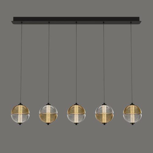 Подвесной светильник Delight Collection MD24022079-5B black/amber изображение в интернет-магазине Cramer Light