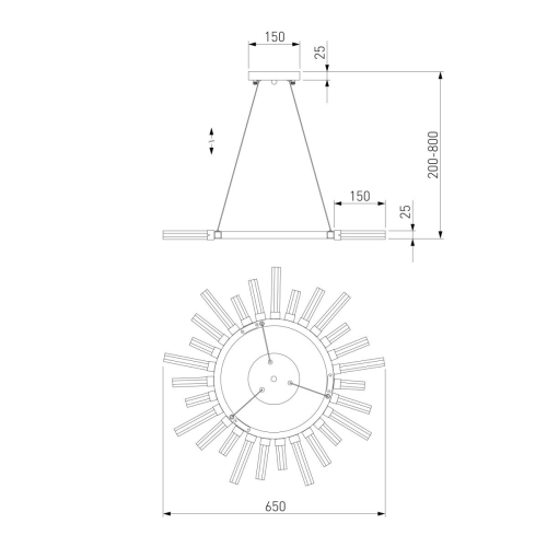 Подвесной светильник Bogates Sole 557 Smart a047292 изображение в интернет-магазине Cramer Light фото 7
