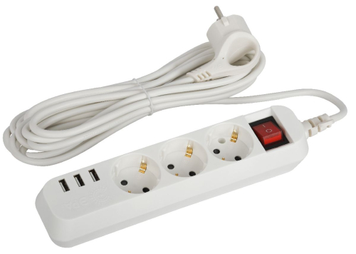 Удлинитель электрический Эра U-3es-5m-USB Б0052902 дополнительное фото