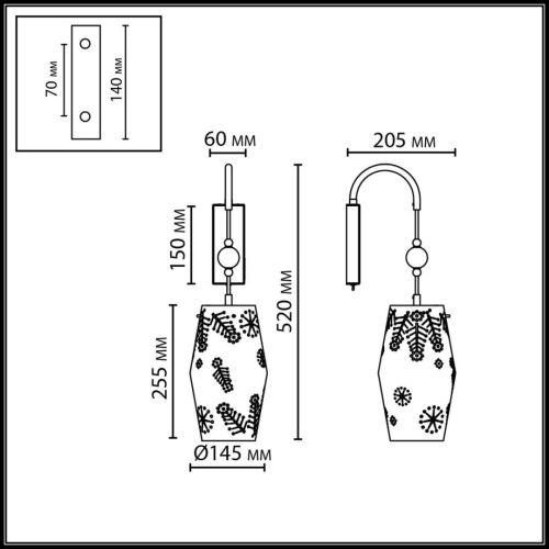 Бра Odeon Light Pendant Karelia 5444/1W дополнительное фото фото 2