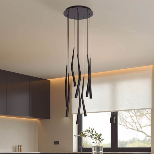 Подвесная люстра Mantra Boomerang 9369+9240 (8L) изображение в интернет-магазине Cramer Light