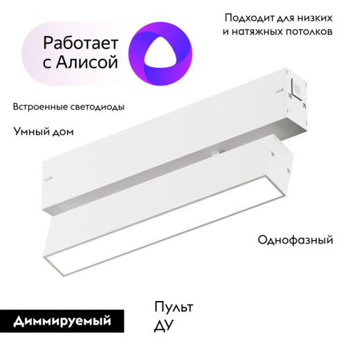 Трековый светильник Denkirs Smart DK8009-WH изображение в интернет-магазине Cramer Light фото 2