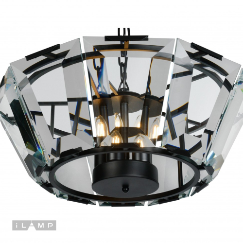 Подвесная люстра iLamp Panorama 6107-600 BK изображение в интернет-магазине Cramer Light фото 3