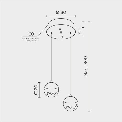 Подвесной светильник Modestyle MS.2345.2 BK изображение в интернет-магазине Cramer Light фото 2