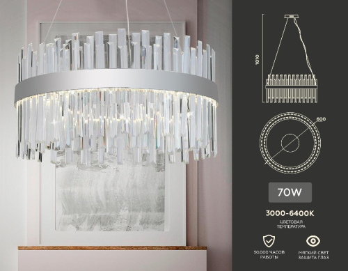 Подвесная светодиодная люстра Ambrella Light Traditional TR5009 изображение в интернет-магазине Cramer Light фото 7