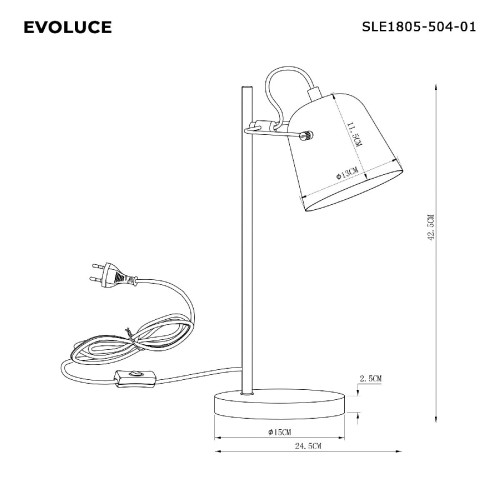 Настольная лампа Evoluce Blank SLE1805-504-01 изображение в интернет-магазине Cramer Light фото 3