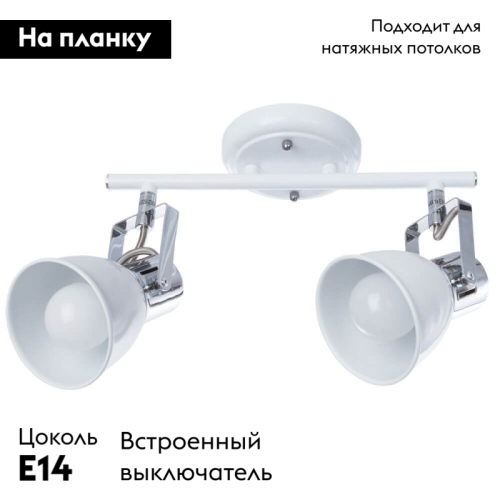 Спот Arte Lamp A1677PL-2WH изображение в интернет-магазине Cramer Light фото 2