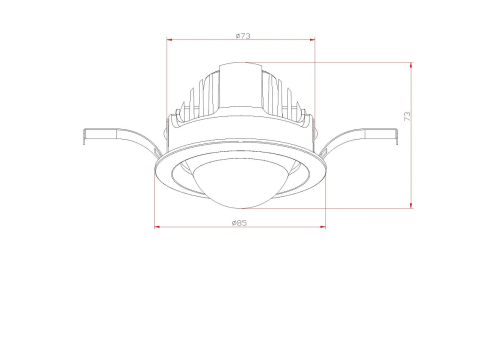 Встраиваемый светодиодный светильник Fiberli 100104Е75(W) 12130401 изображение в интернет-магазине Cramer Light фото 4