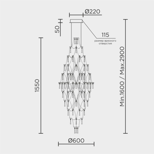 Подвесная люстра Modelux premium ML.7826.600P CR изображение в интернет-магазине Cramer Light фото 8