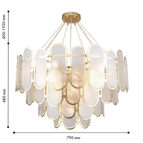 Подвесная люстра Favourite Laura 4730-16P изображение в интернет-магазине Cramer Light фото 2