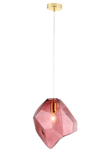 Подвесной светильник Crystal Lux NUESTRO SP1 GOLD/PINK изображение в интернет-магазине Cramer Light