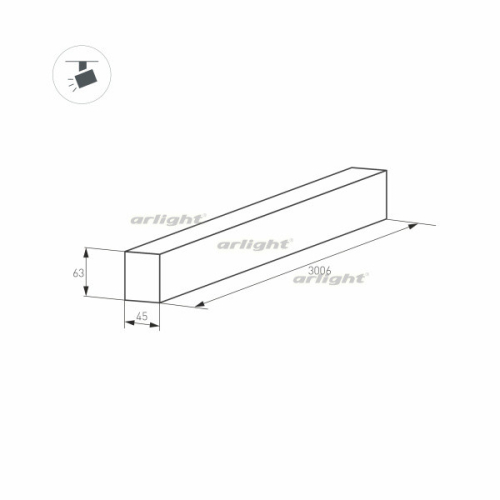 Шинопровод Arlight MAG-TRACK-4563 028071(1) изображение в интернет-магазине Cramer Light фото 3