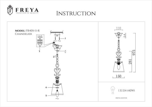 Подвесной светильник Freya Driana FR2405-PL-01-BZ изображение в интернет-магазине Cramer Light фото 5